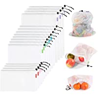 Eono by Amazon - Bolsas Compra Reutilizables Ecológicas Bolsa de Malla para Almacenamiento Fruta Verduras Juguetes…
